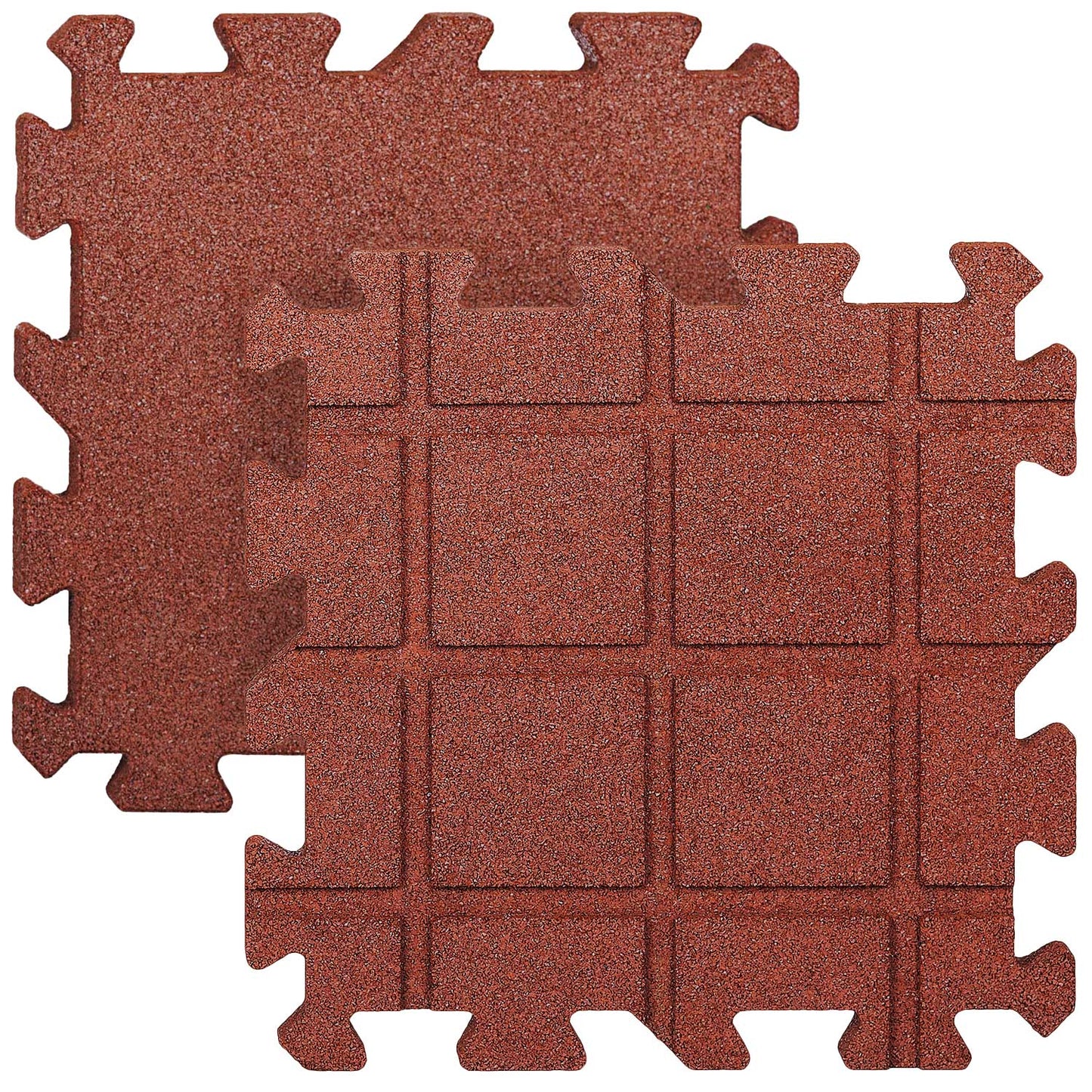 Gummi-Quadratmatte in rotbraun oder grau - 1 m² entspricht 4 Platten 50x50 cm