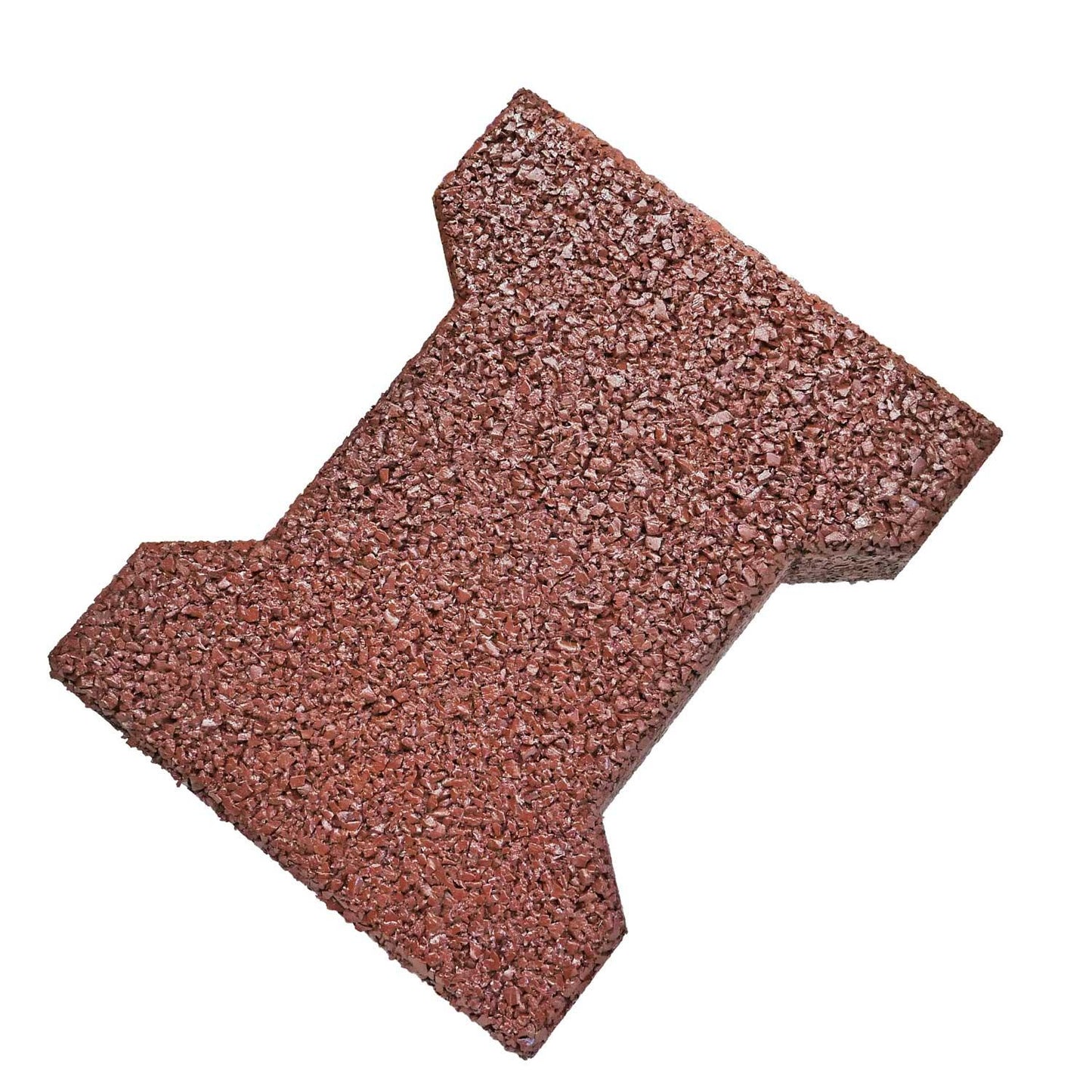 Gummipflasterstein Doppel-T, rotbraun, 1m² = 36 Einzelsteine 20x16x4,3cm