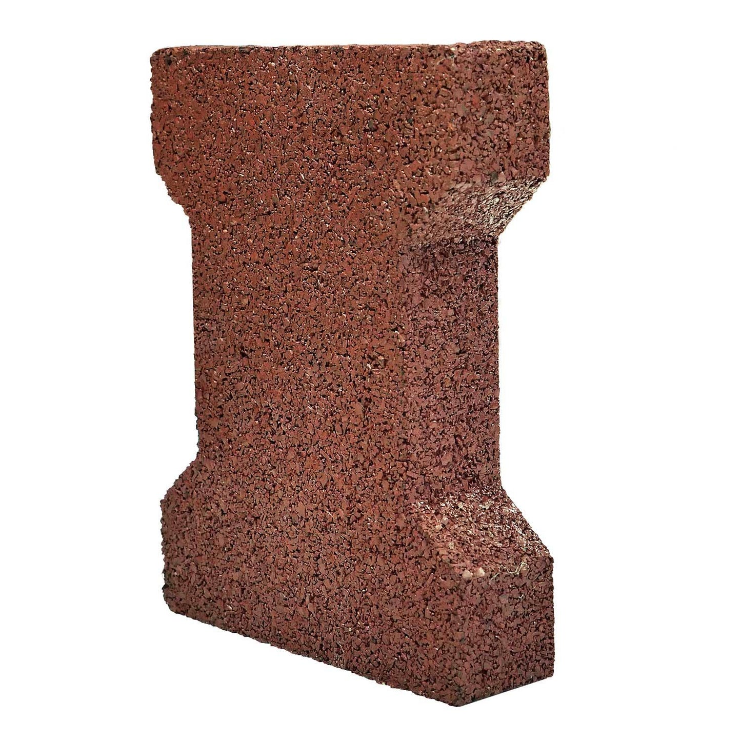 Gummipflasterstein Doppel-T, rotbraun, 1m² = 36 Einzelsteine 20x16x4,3cm