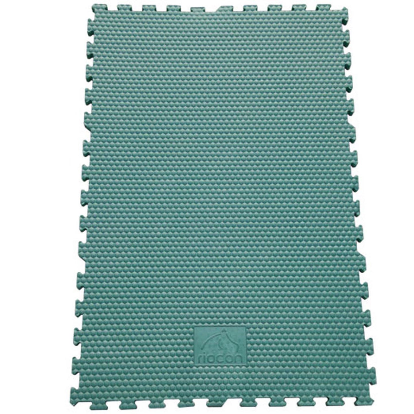 EVA-Stallmatte grün, mit Rundumverzahnung - 120x80x2,5 cm