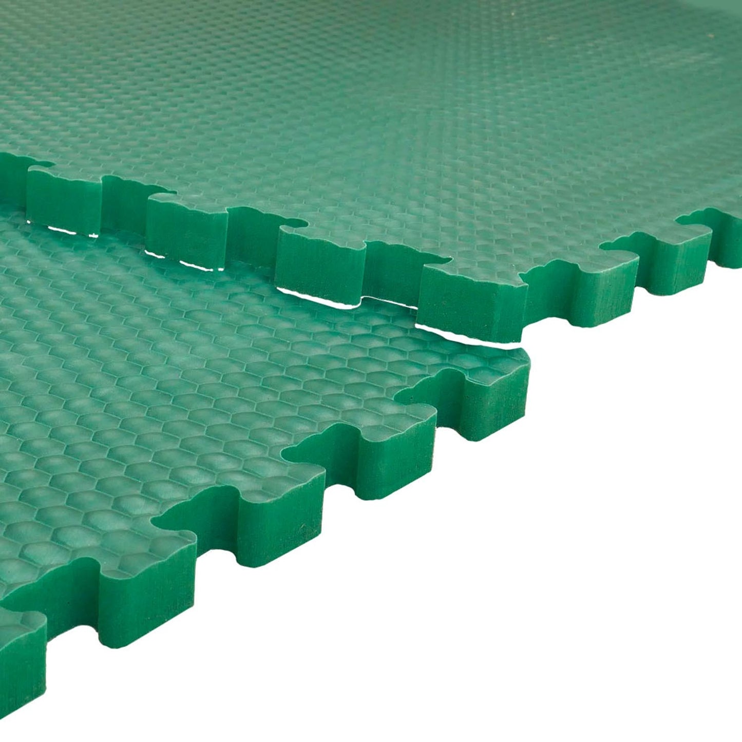 EVA-Stallmatte grün, mit Rundumverzahnung - 120x80x2,5 cm