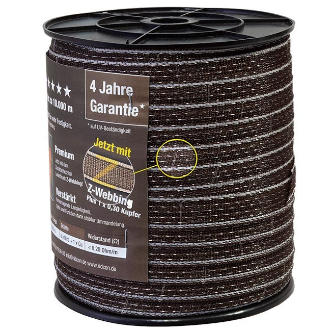 ExclusivLINE Elektro-Band 2 cm braun/weiß - 200m