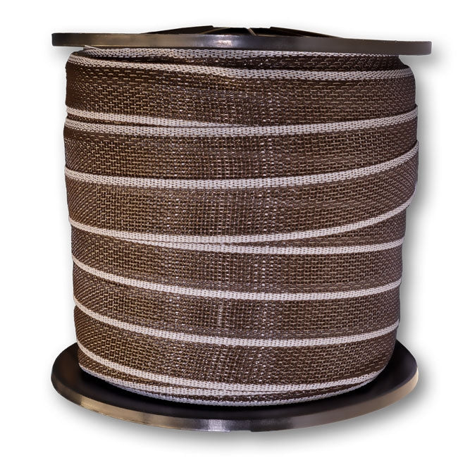 ExclusivLINE Elektro-Band 4 cm braun/weiß - 200m