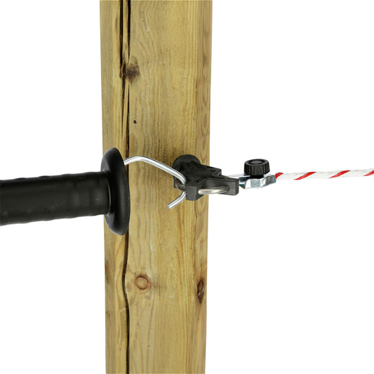 Torgriffisolator für Holzpfosten, schwarz - 6 Stück/Pack