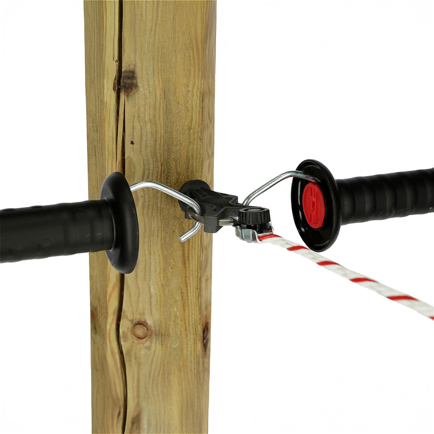 Torgriffisolator für Holzpfosten, schwarz - 6 Stück/Pack