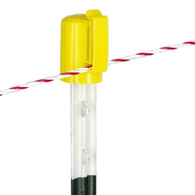 Kopfisolator für T-Pfosten, 10 er Pack, gelb