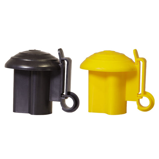 Kopfisolator für T-Pfosten, 10er Pack,  gelb oder schwarz