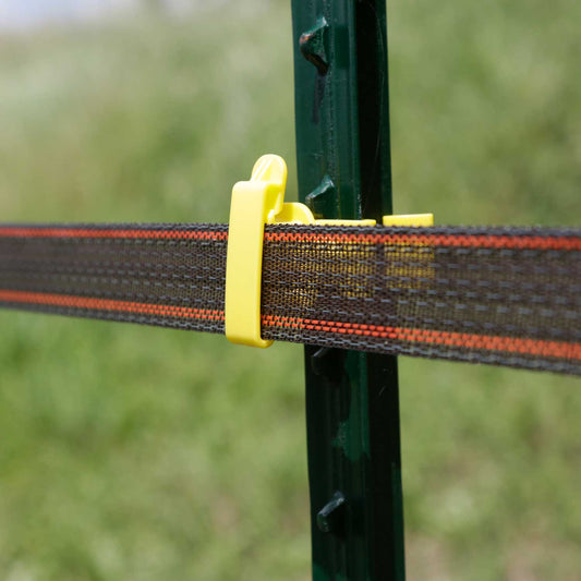 Breitband-Isolator für T-Pfosten, 25er Pack,  gelb oder schwarz