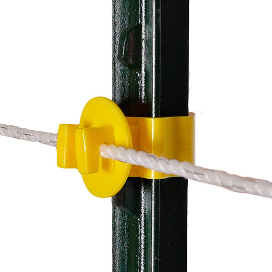 Seil-Isolator für T-Pfosten, 25er Pack,  gelb oder schwarz