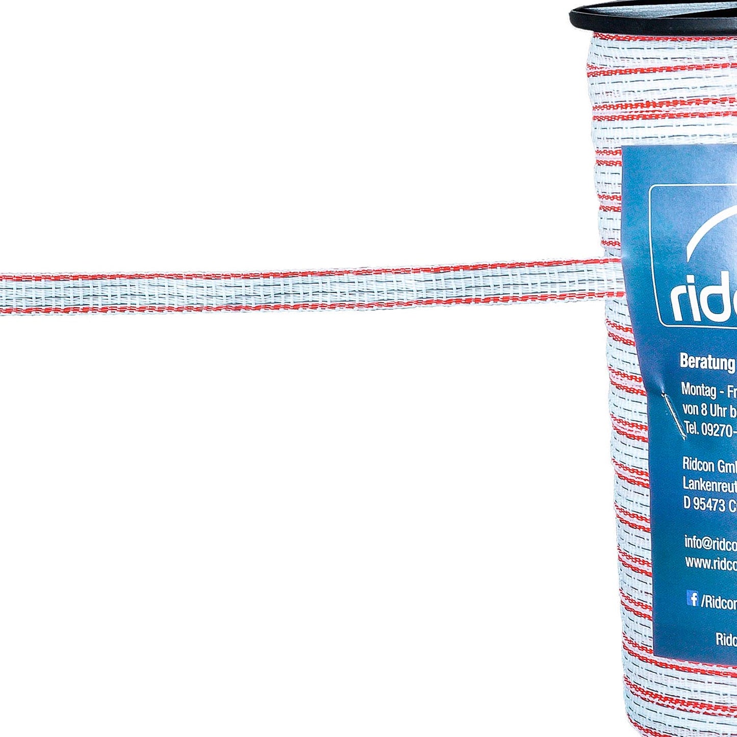 Hammerline Weidezaunband weiß/rot– 200m, 10mm