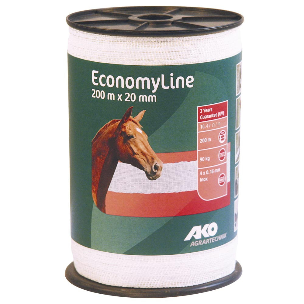 Weidezaunband EconomyLine 20 mm - 200 m, weiß