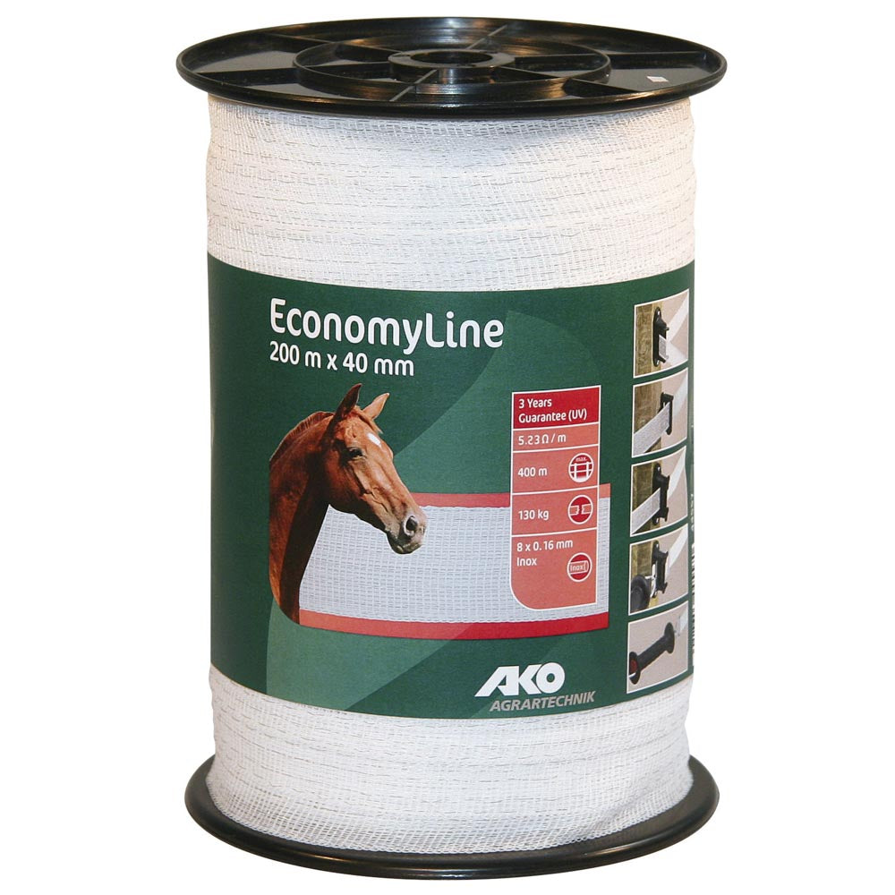 Weidezaunband EconomyLine 40 mm - 200 m, weiß