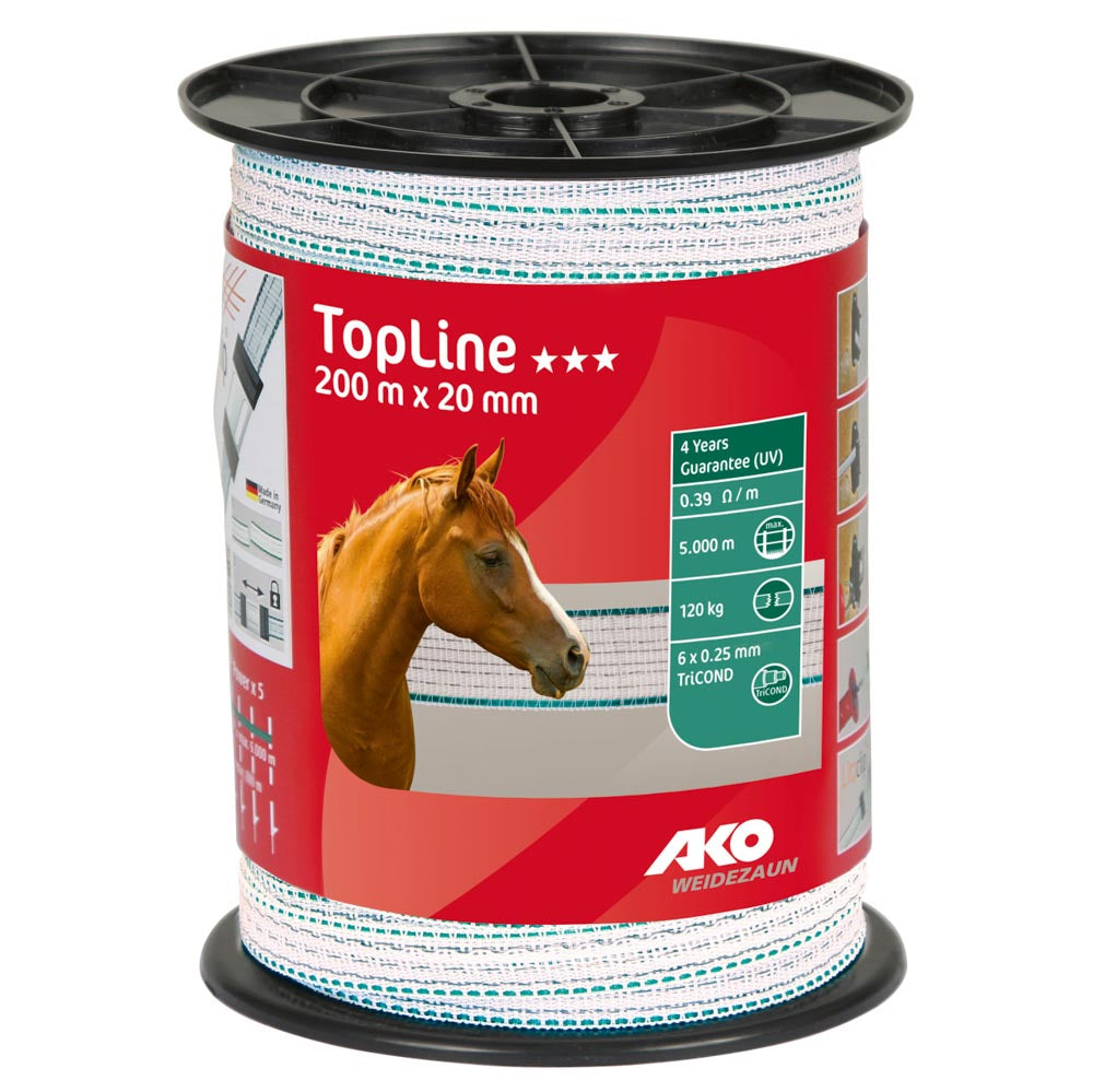 Weidezaunband TopLine - 200 m, 20 mm, versch. Farben