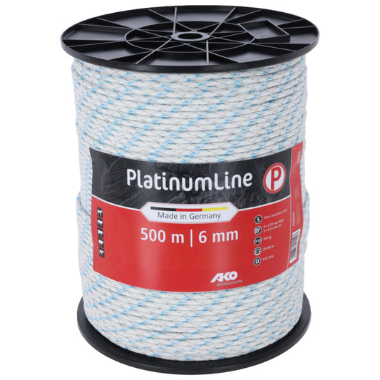 Weidezaunseil PlatinumLine 200 m - weiß/blau