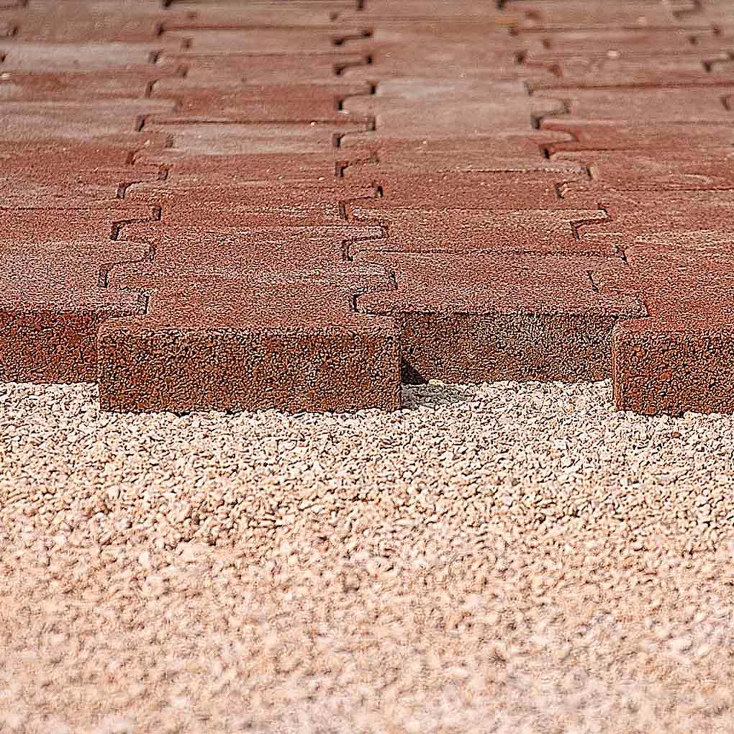 2. WAHL Gummipflasterstein Doppel-T, rotbraun, 1m² = 36 Einzelsteine 20x16x4,3cm