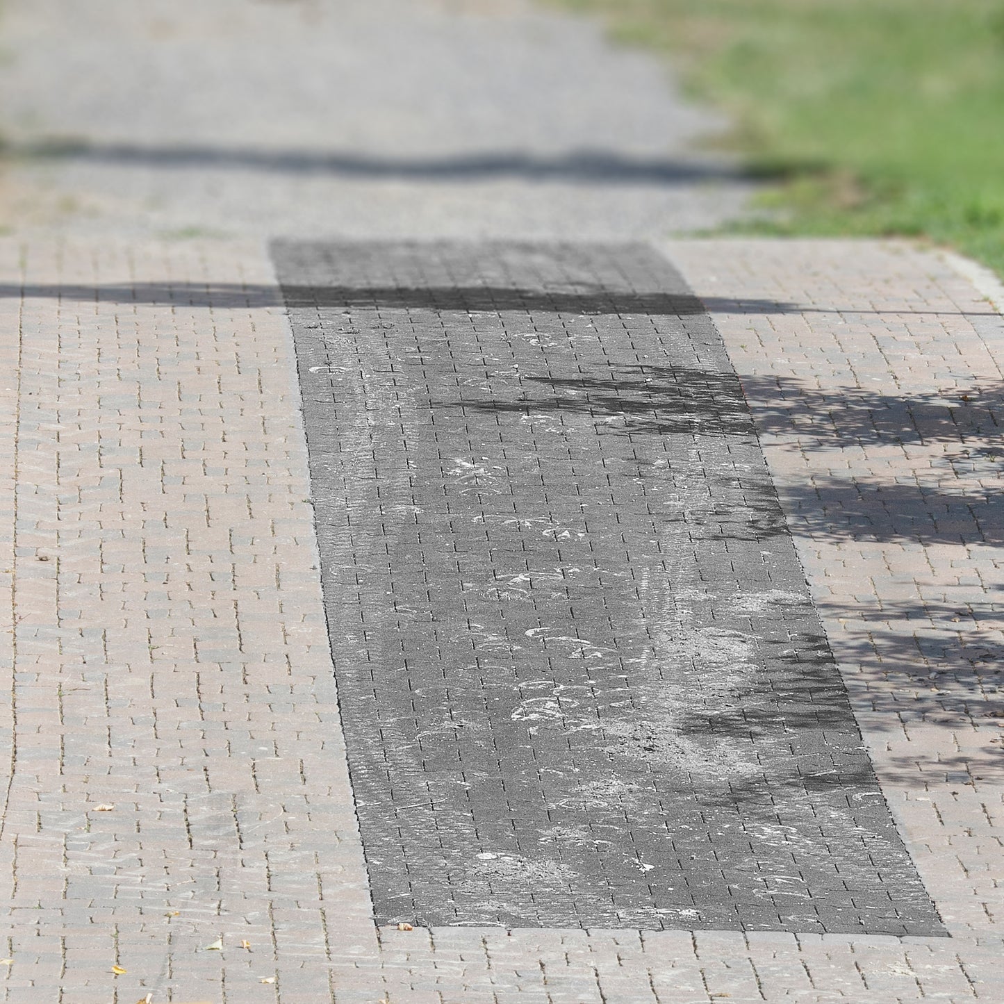 Gummipflasterstein Doppel-T, anthrazit, 1m² = 36 Einzelsteine 20x16x4,3cm