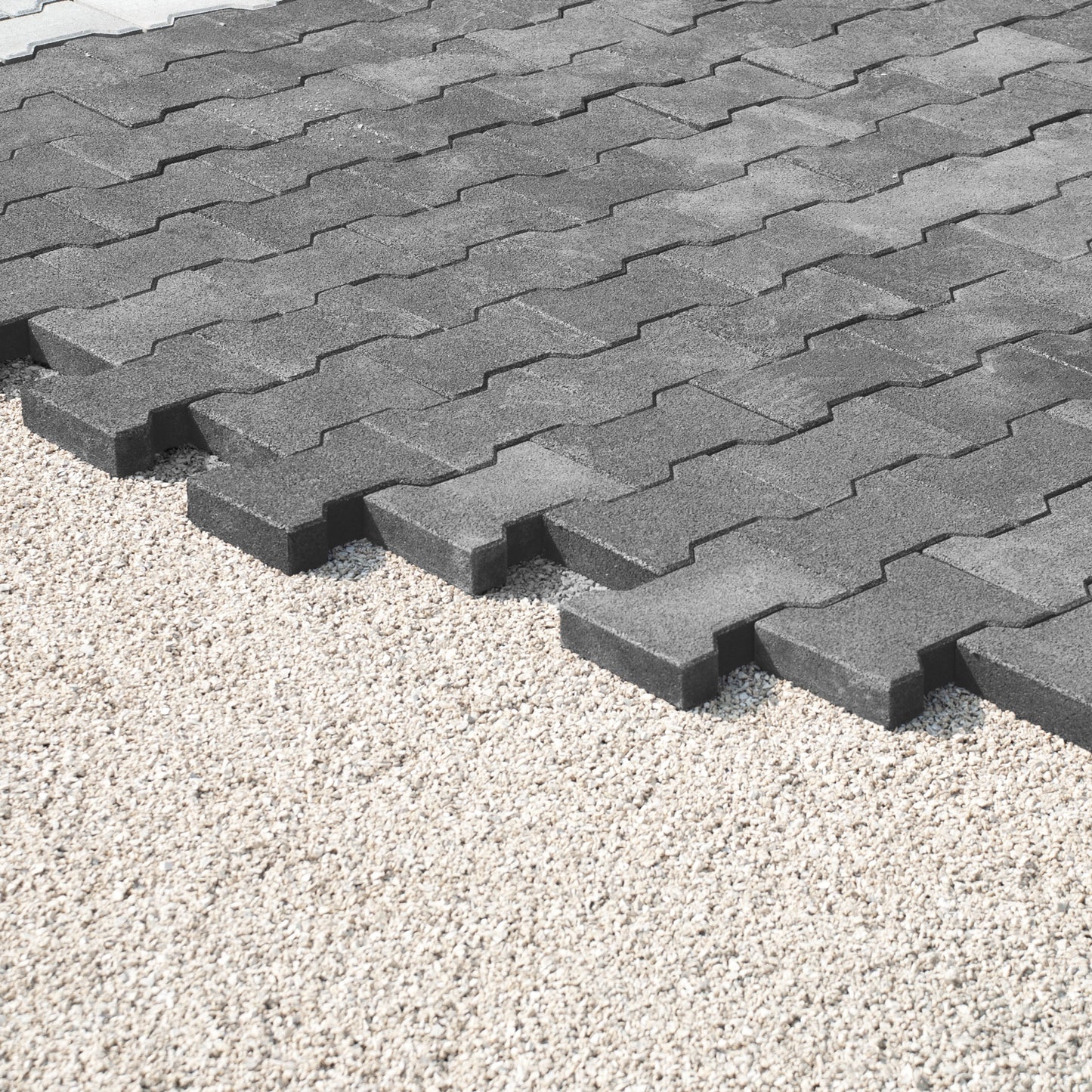 Gummipflasterstein Doppel-T, anthrazit, 1m² = 36 Einzelsteine 20x16x4,3cm