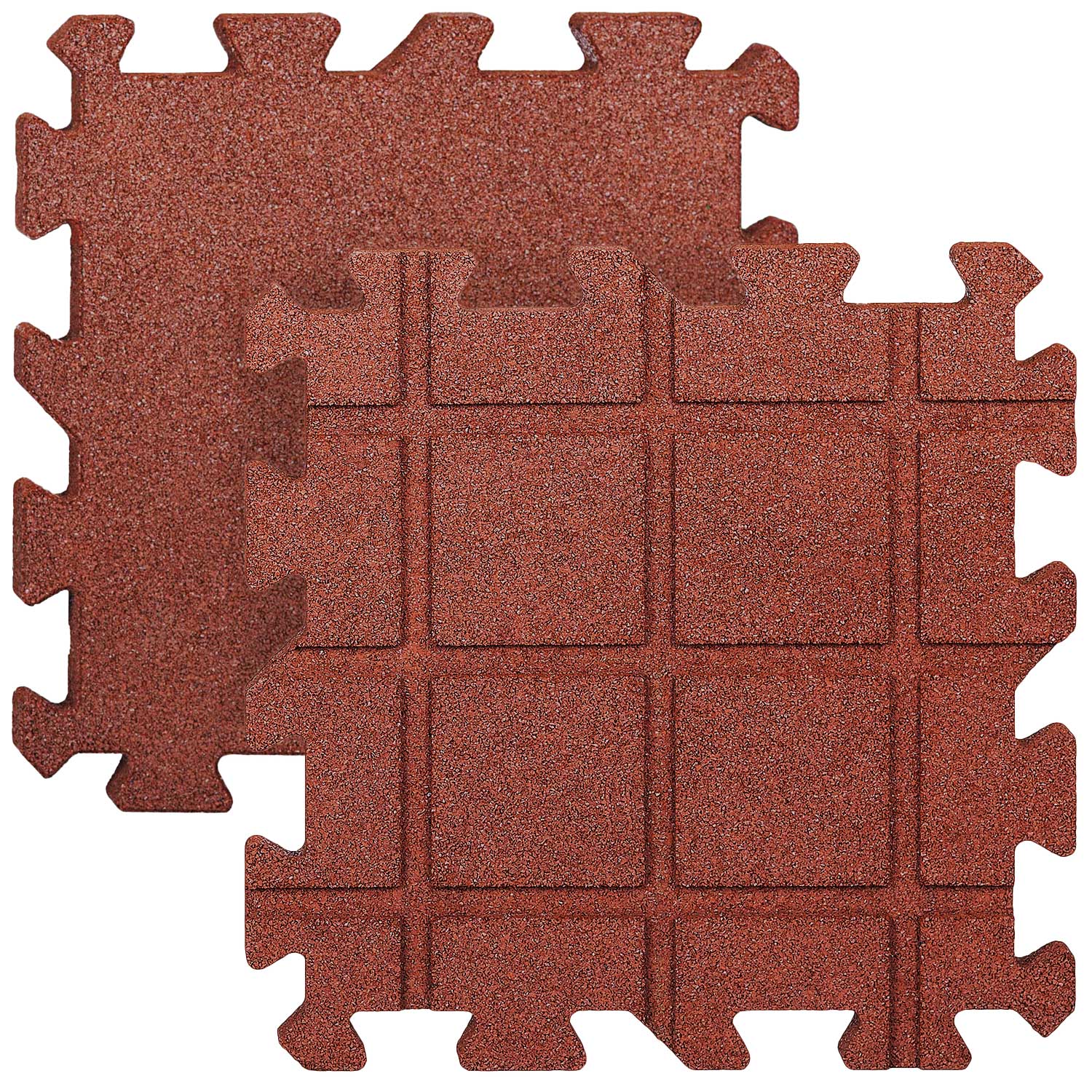 Gummi-Quadratmatte in rotbraun oder grau - 1m² entspricht 4 Platten 50x50cm