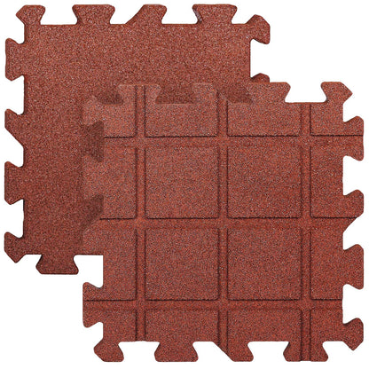 Gummi-Quadratmatte in rotbraun oder grau - 1 m² entspricht 4 Platten 50x50 cm