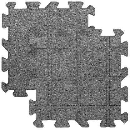 Gummi-Quadratmatte in rotbraun oder grau - 1 m² entspricht 4 Platten 50x50 cm