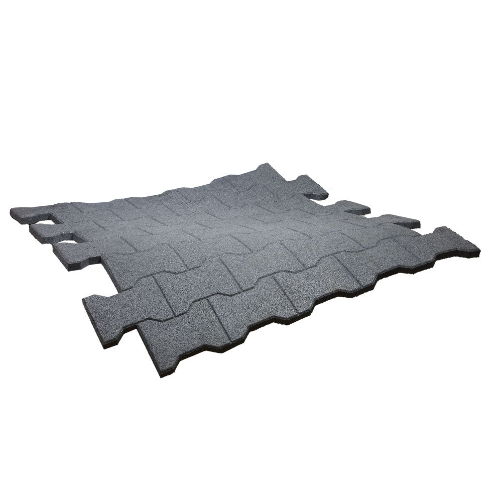Stallmatte in Pflastersteinoptik, grau, 110x110x25 cm