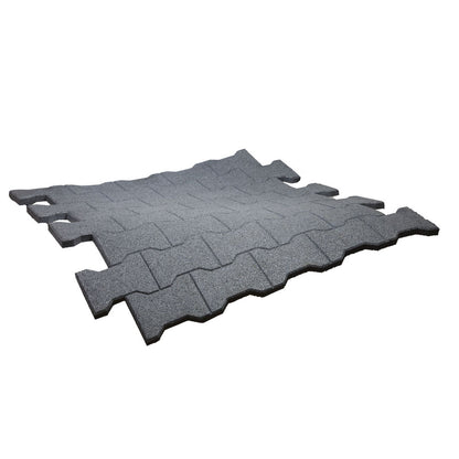 Stallmatte in Pflastersteinoptik, grau, 110x110x25 cm