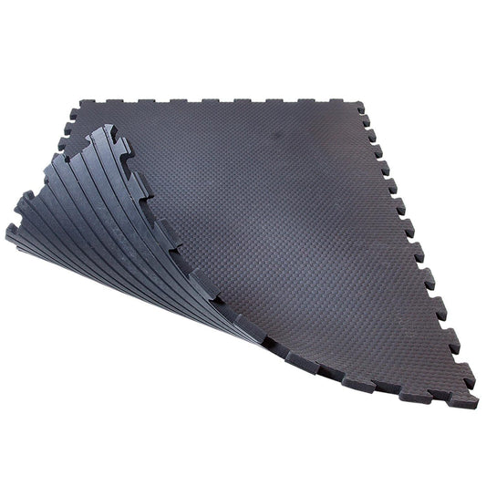 Puzzle Boxenmatte aus Vollgummi, schwarz, 116x78x1,8 cm