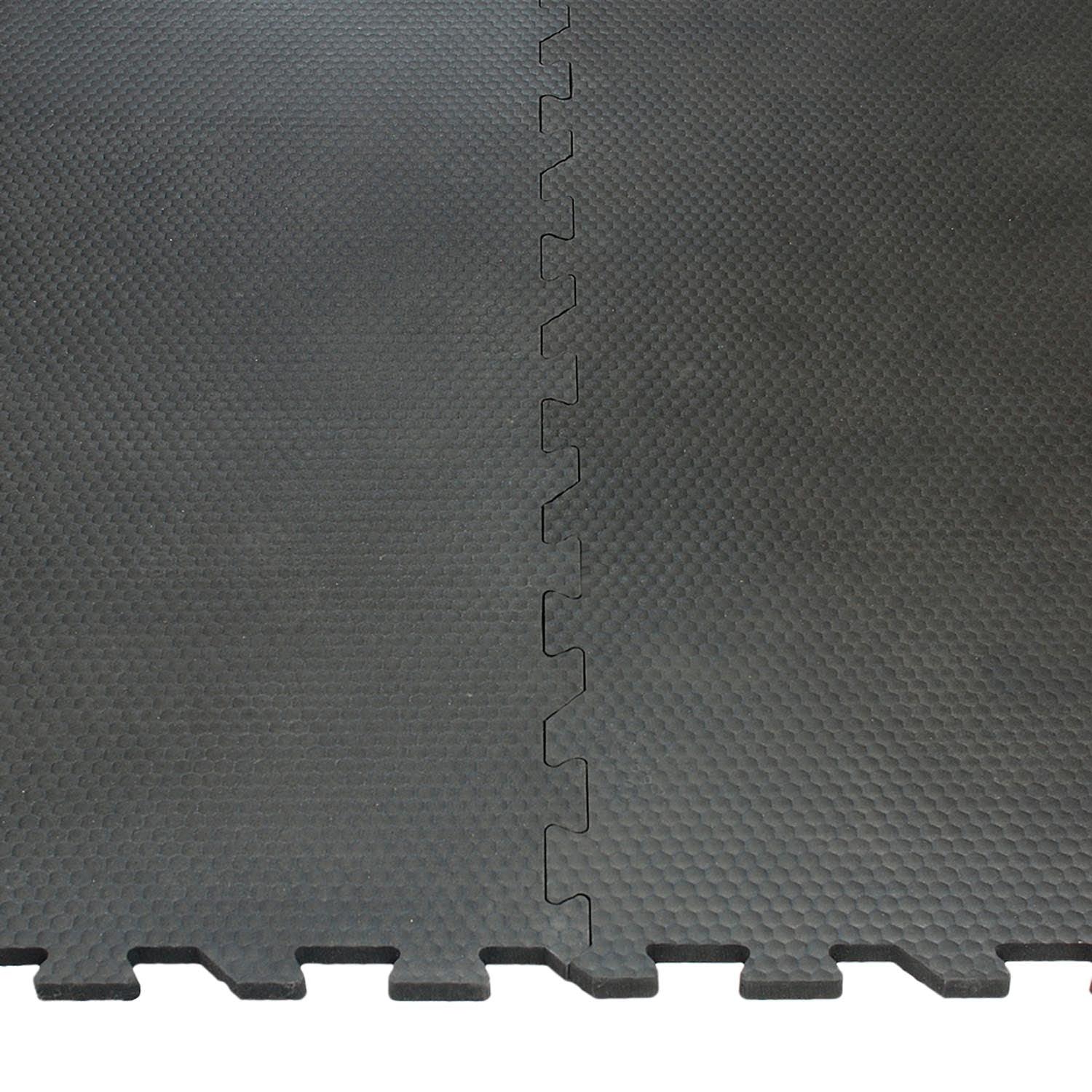 Puzzle Boxenmatte aus Vollgummi, schwarz, 116x78x1,8cm