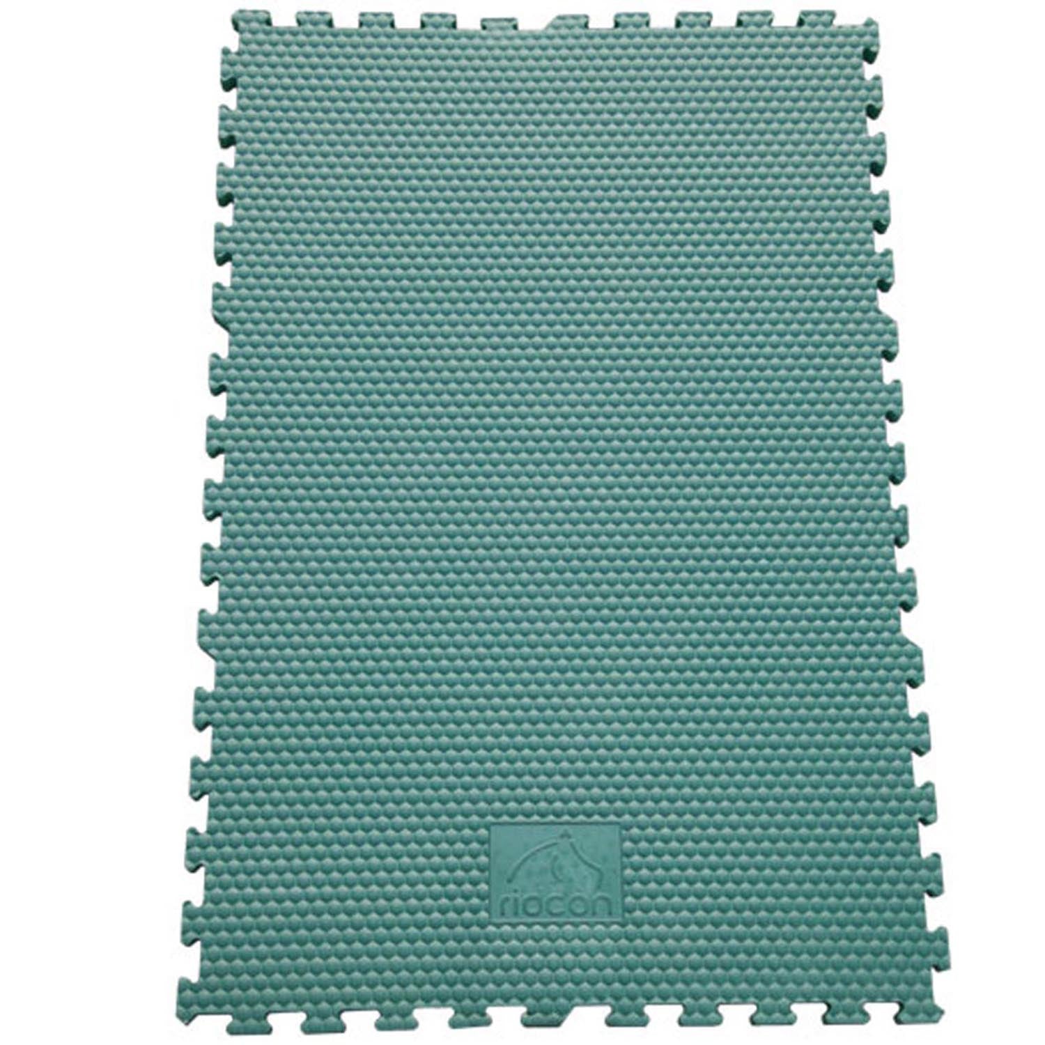 EVA-Stallmatte grün, mit Rundumverzahnung - 120x80x2,5cm