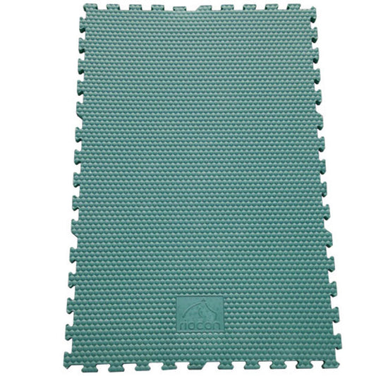 EVA-Stallmatte grün, mit Rundumverzahnung - 120x80x2,5 cm