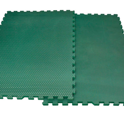 EVA-Stallmatte grün, mit Rundumverzahnung - 120x80x2,5 cm