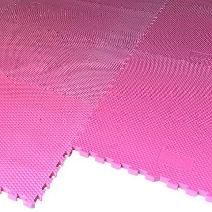 EVA-Stallmatte pink, mit Rundumverzahnung, 120x80x2,5 cm