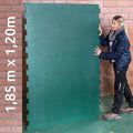 EVA-Stallmatte grün, mit seitlicher Verzahnung - 185x120x2,5cm
