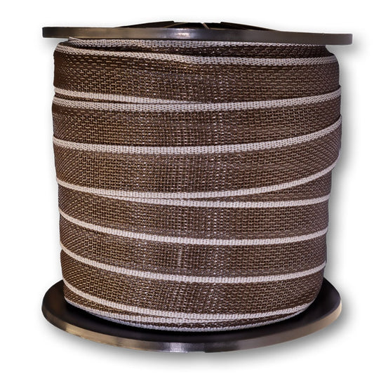 ExclusivLINE Elektro-Band 4 cm braun/weiß - 200m
