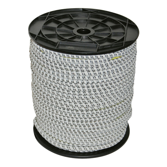 Gummi Elektroseil weiß/schwarz - 25 m - 7mm