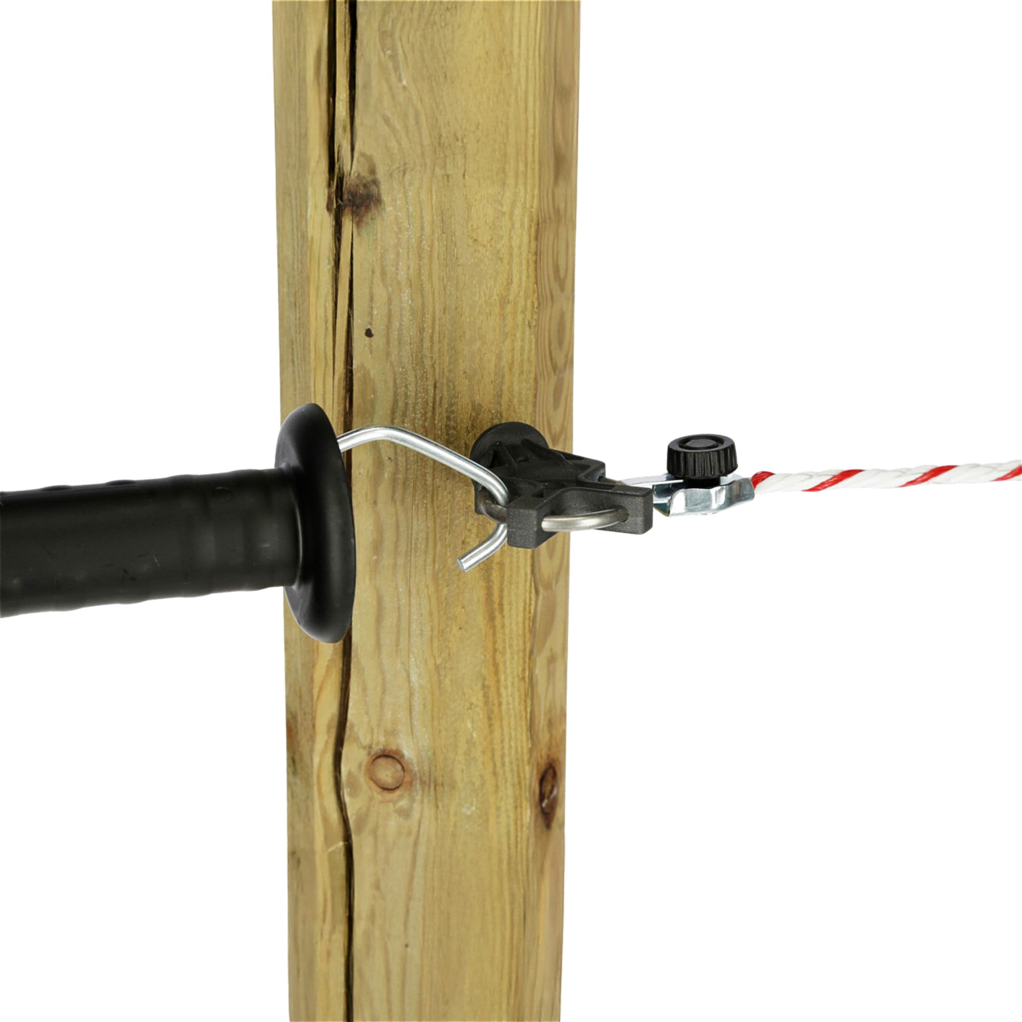 Torgriffisolator X³ für Holzpfosten, schwarz - 6 Stück/Pack