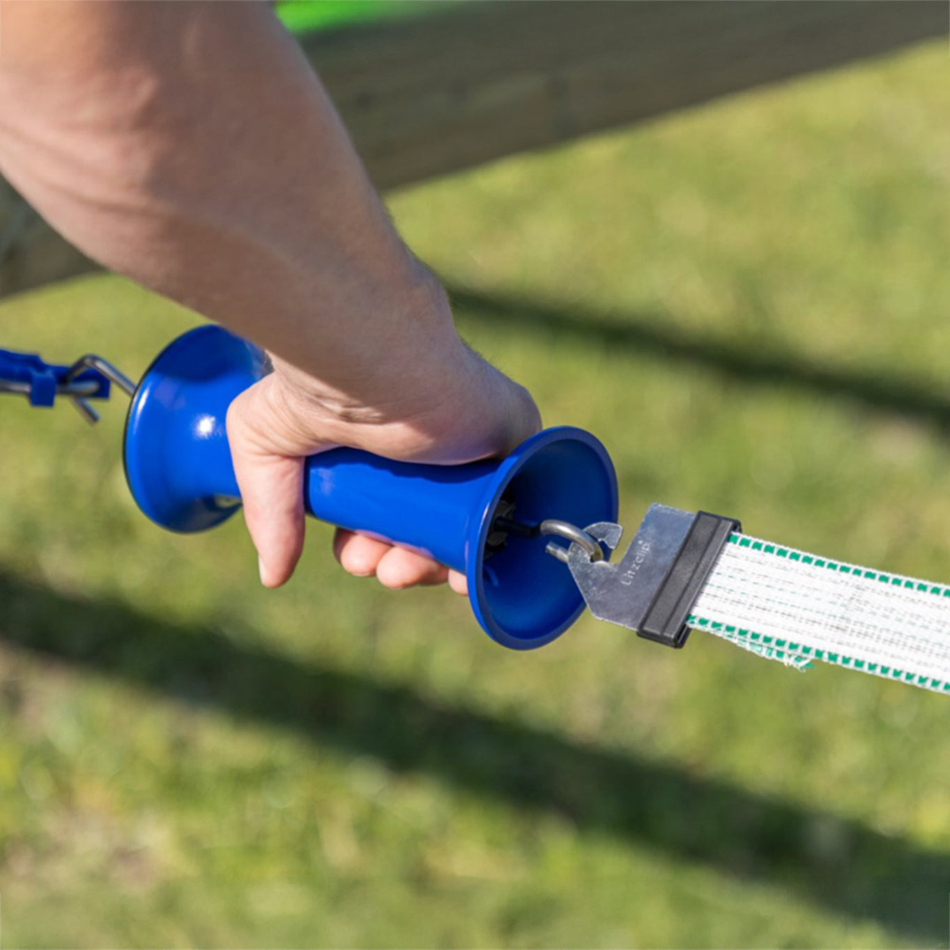 Torgriff Premium mit Litzclip Bandanschluss 20 mm, blau