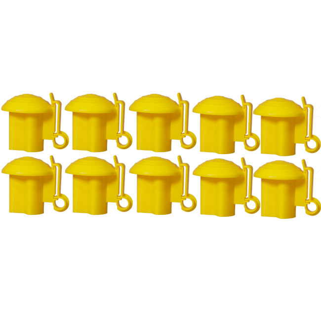 Kopfisolator für T-Pfosten, 10er Pack,  gelb oder schwarz