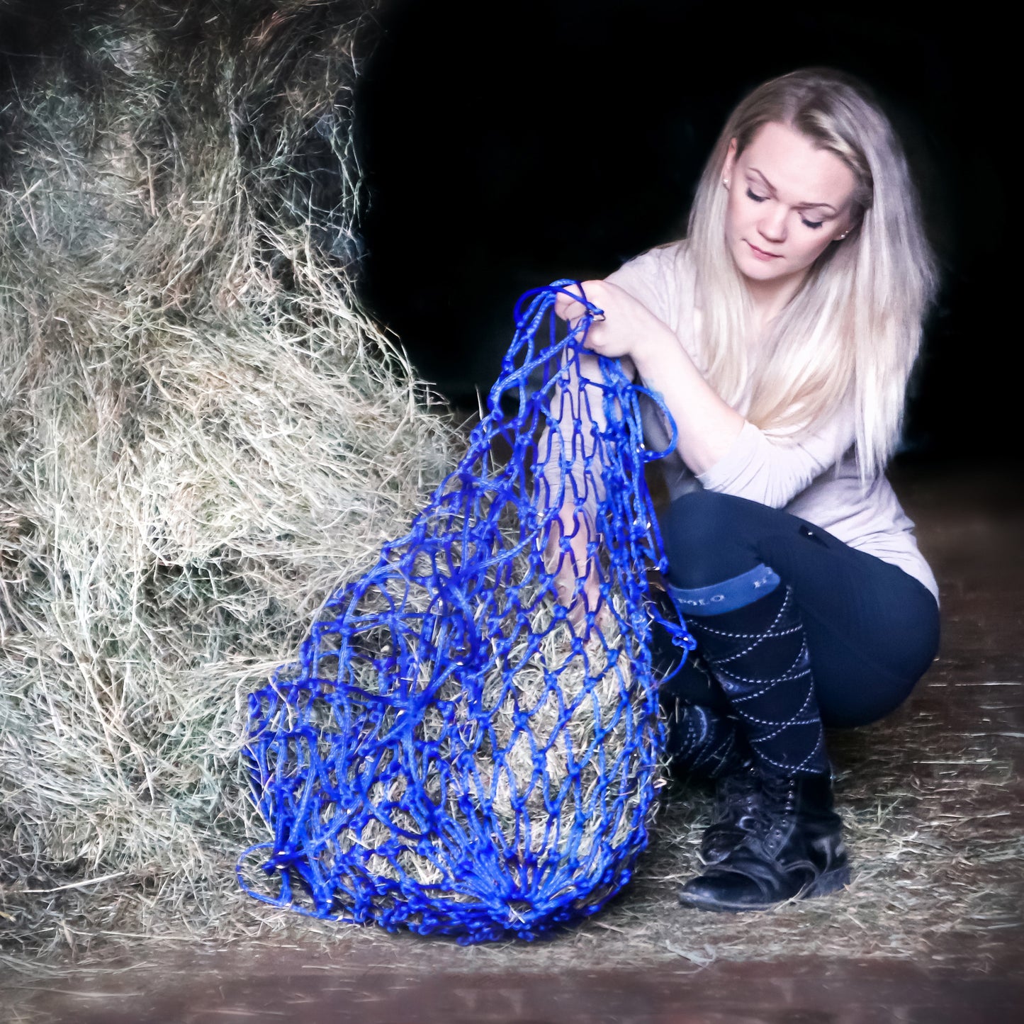 Engmaschiges Heunetz verschiedene Farben