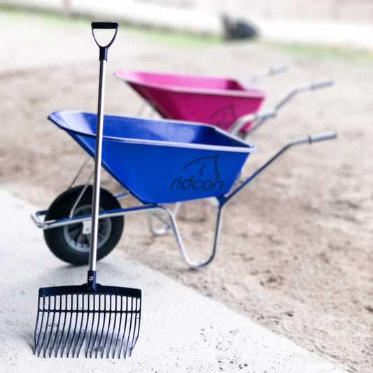 Ersatzstiel für Mistgabel mit Griff in verschiedenen Farben