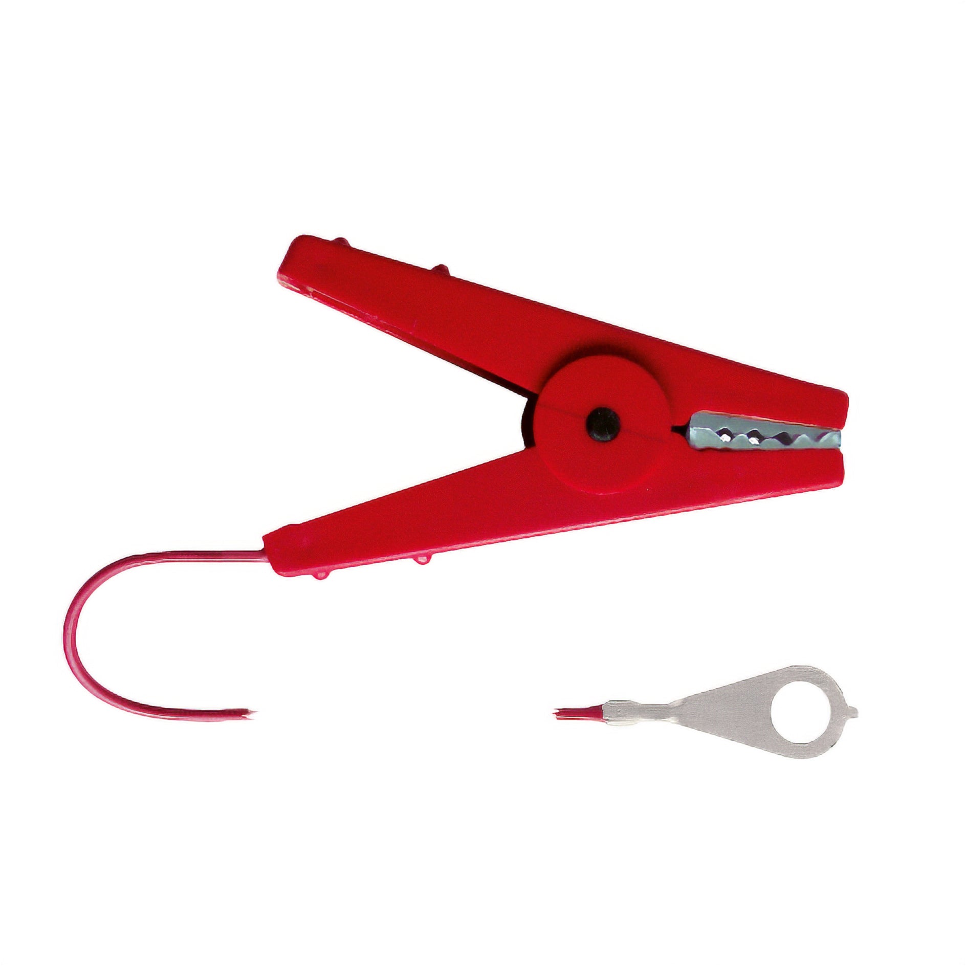 Zaunanschlusskabel mit Klemme, rot