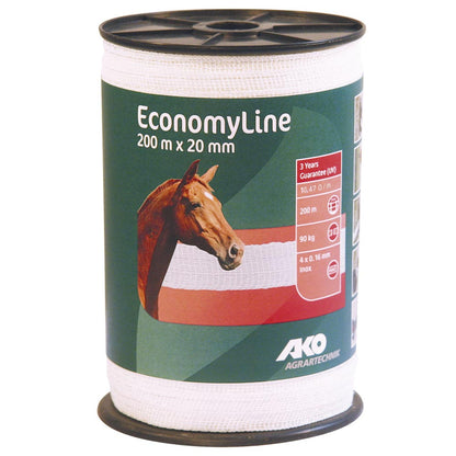 Weidezaunband EconomyLine 20 mm - 200 m, weiß