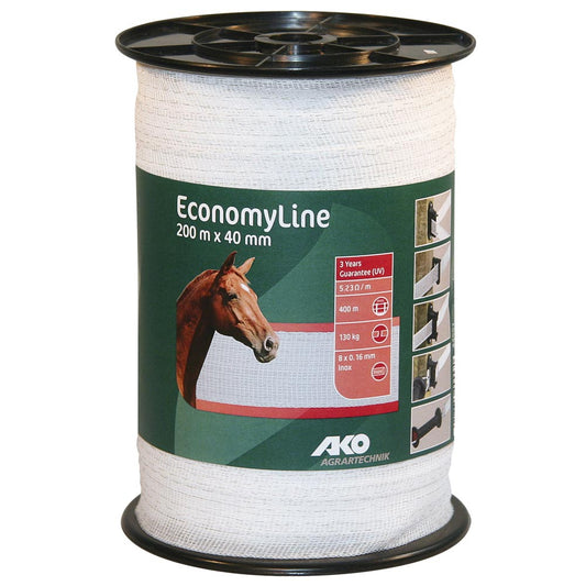 Weidezaunband EconomyLine 40 mm - 200 m, weiß