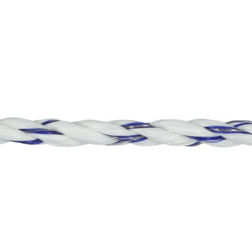 Premium Light Weidezaunseil weiß/blau – 400m, 6 mm