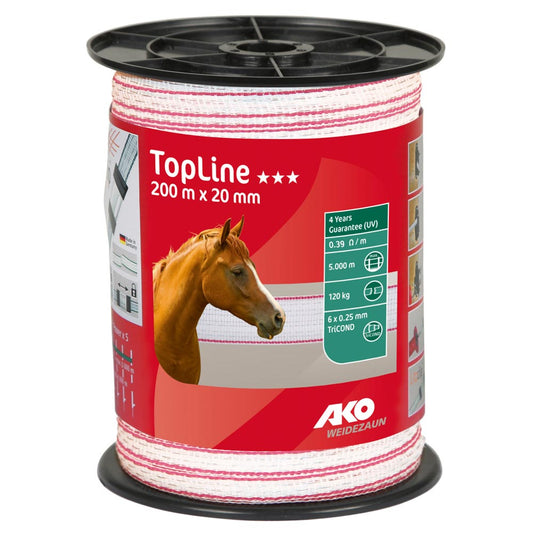 Weidezaunband TopLine - 200 m, 20 mm, versch. Farben