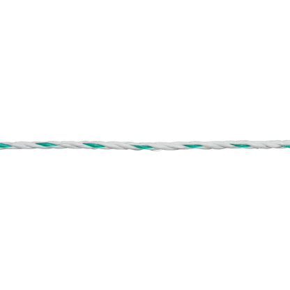 Weidezaunseil PremiumLine weiß/grün - 200m, 6,5mm