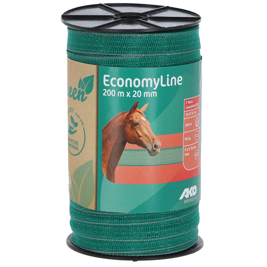 Weidezaunband EconomyLine  2.0 20 mm - 200 m,  grün/grau