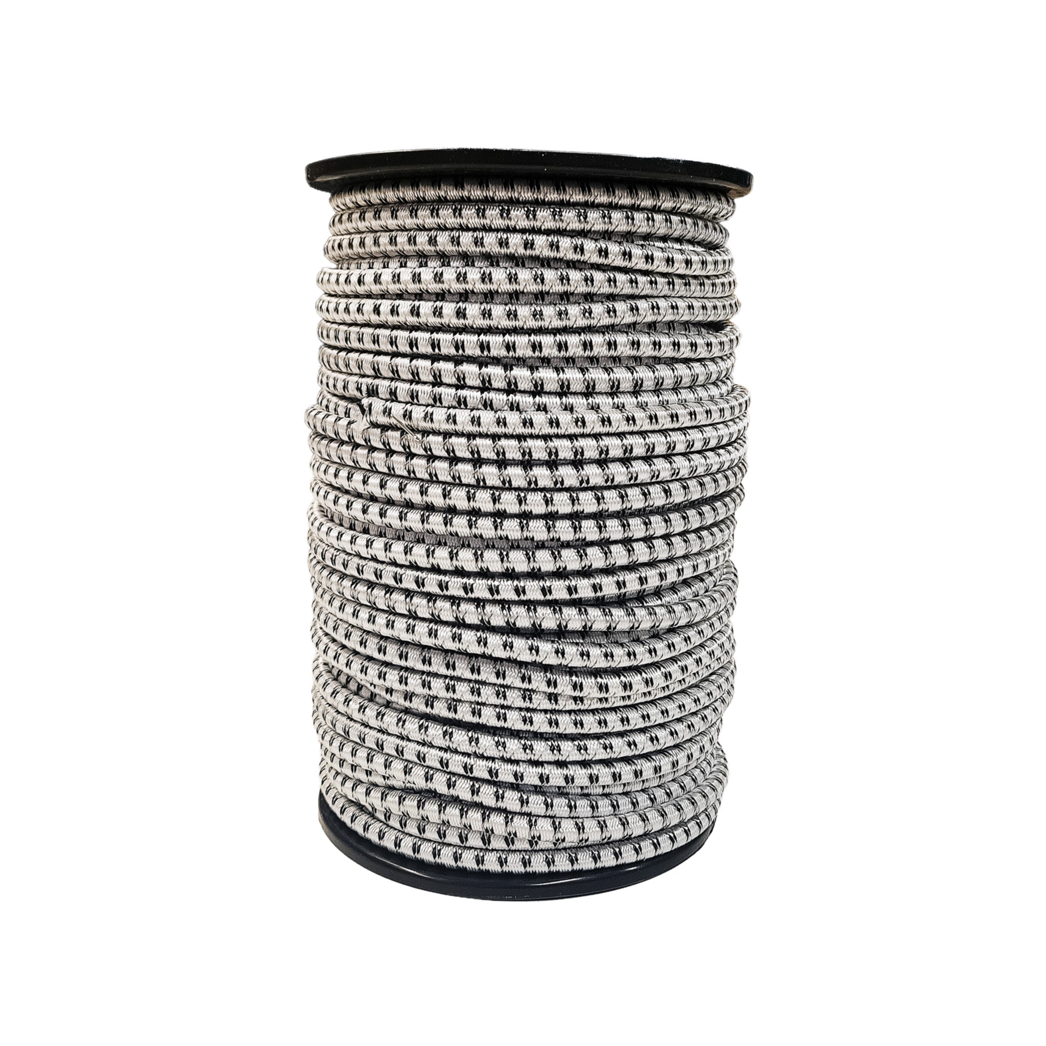 Gummi Elektroseil weiß/schwarz - 50 m - 7mm