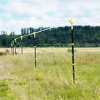 Metallpfahl T-Pfosten 213cm aus Schienenstahl, ohne Isolatoren