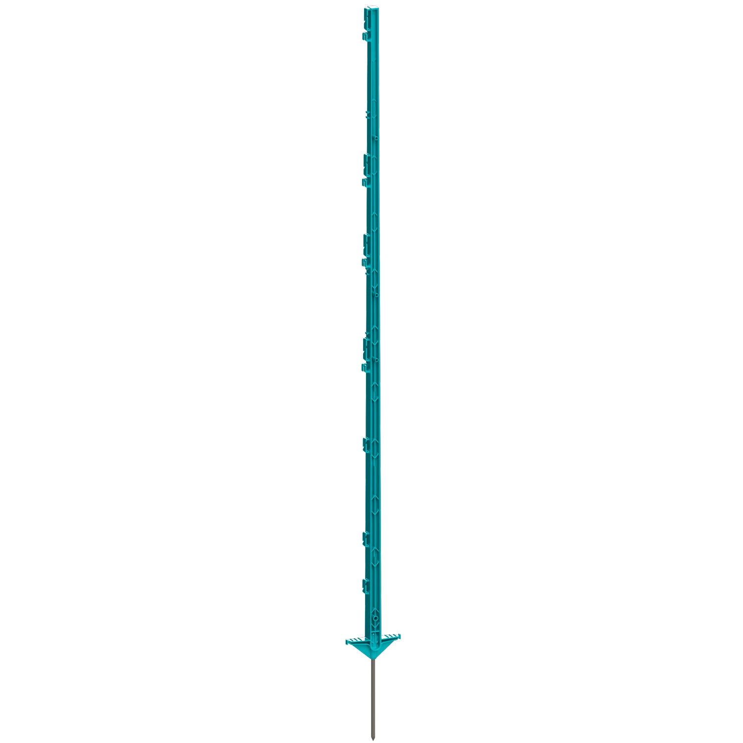 Kunststoffpfahl 156cm mit Doppeltritt - Farbe: Türkis